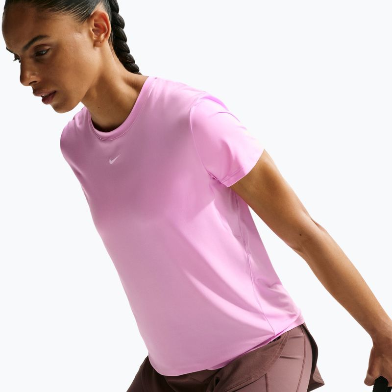 Футболка для тренувань жіноча Nike One Classic pink rise/white 5
