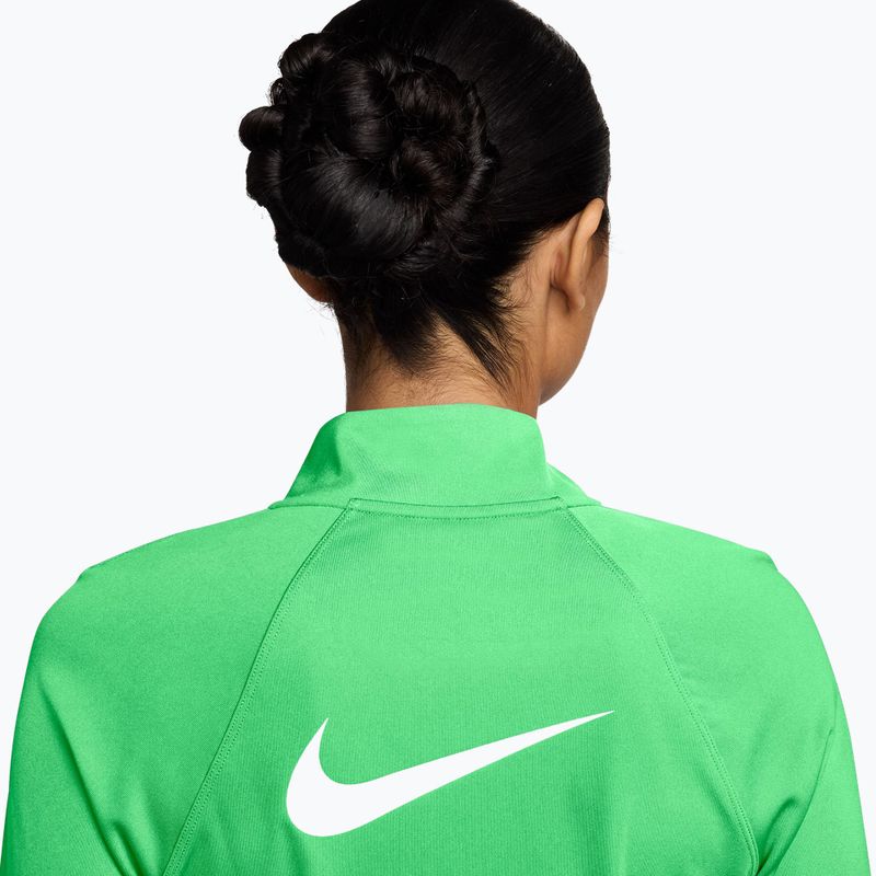 Лонгслів для бігу жіночий Nike Tempo Swoosh Run Dri-Fit 1/4-Zip illusion green/white 3