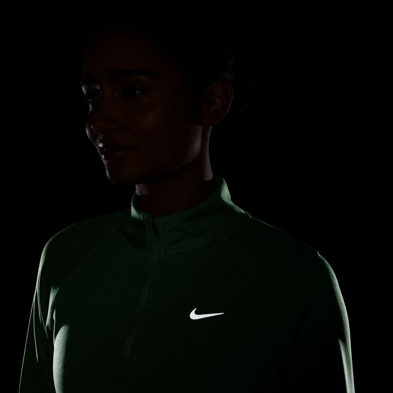 Лонгслів для бігу жіночий Nike Tempo Swoosh Run Dri-Fit 1/4-Zip illusion green/white 4