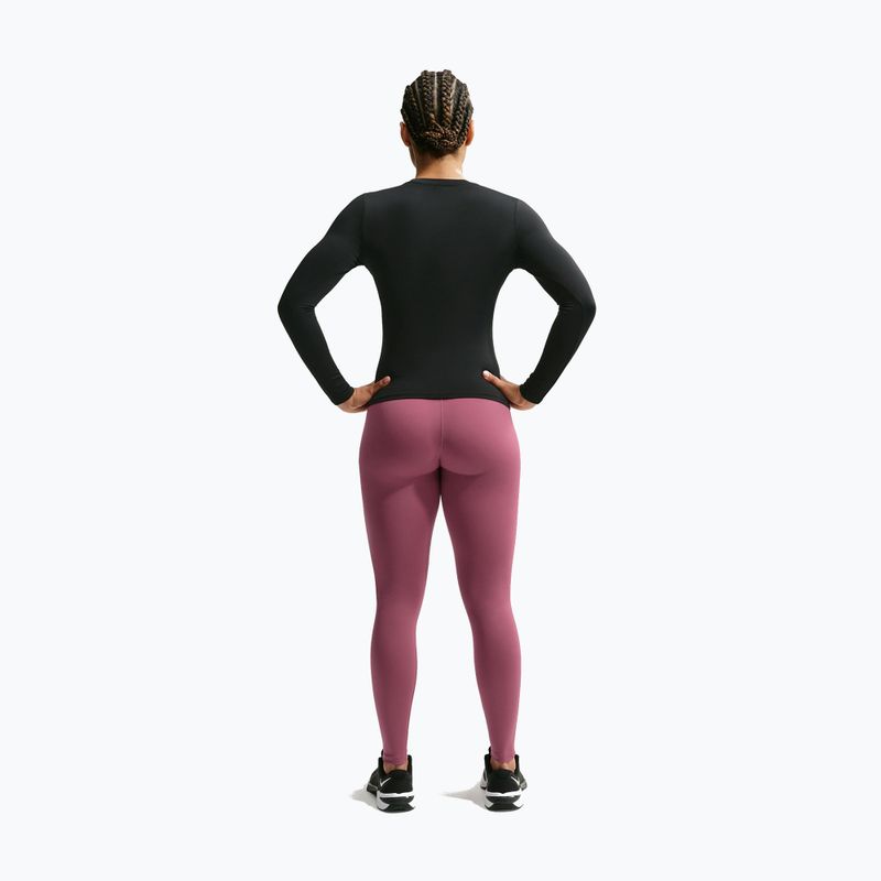 Легінси жіночі Nike One Seamless Front pink smoke/white 2