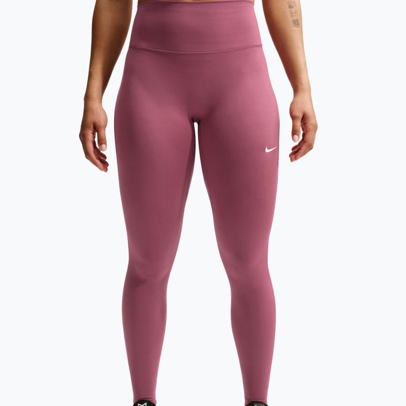 Легінси жіночі Nike One Seamless Front pink smoke/white 3