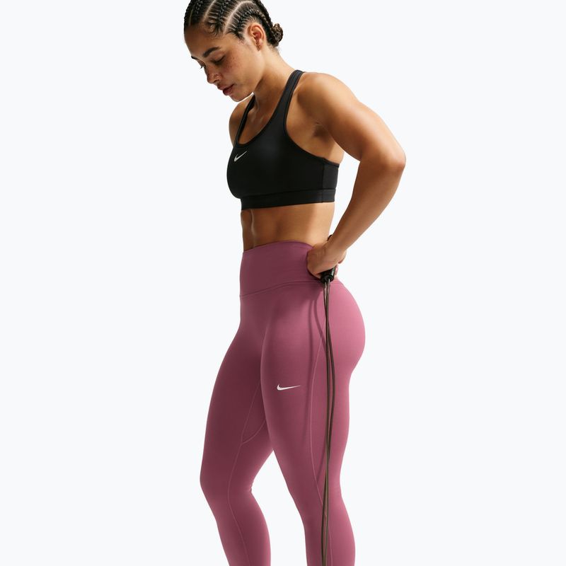 Легінси жіночі Nike One Seamless Front pink smoke/white 5
