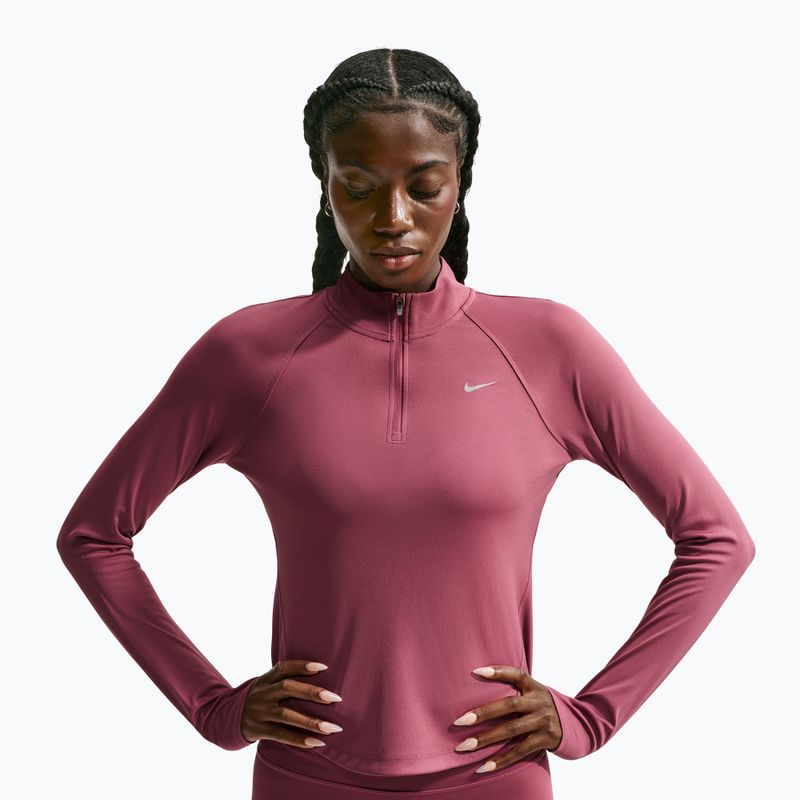 Кофта для бігу жіноча Nike Tempo Dri-Fit 1/4 Zip pink smoke 4