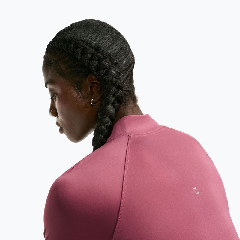 Кофта для бігу жіноча Nike Tempo Dri-Fit 1/4 Zip pink smoke 5