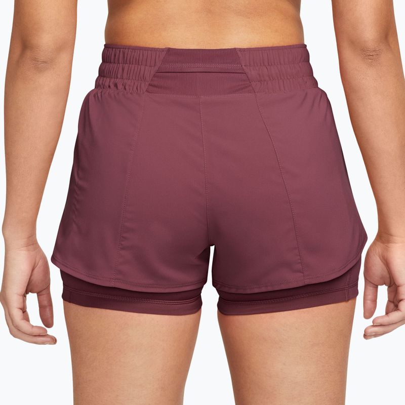 Шорти для тренувань жіночі Nike One pink smoke/white 2