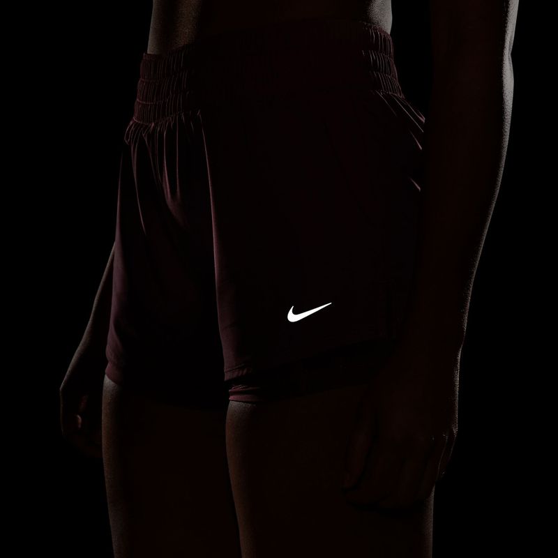 Шорти для тренувань жіночі Nike One pink smoke/white 5
