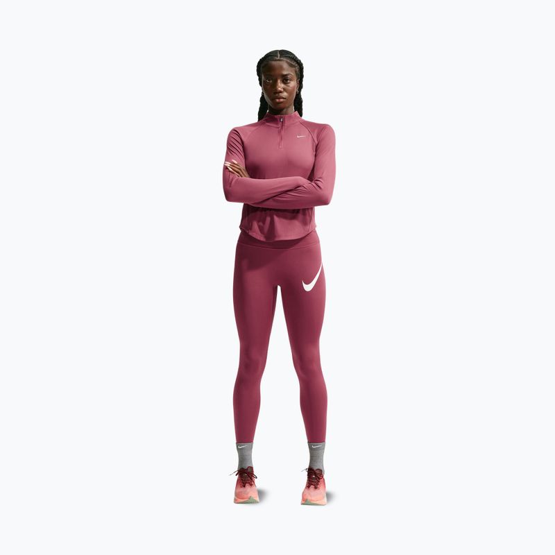 Легінси жіночі Nike Tempo Swoosh Run pink smoke/white 2