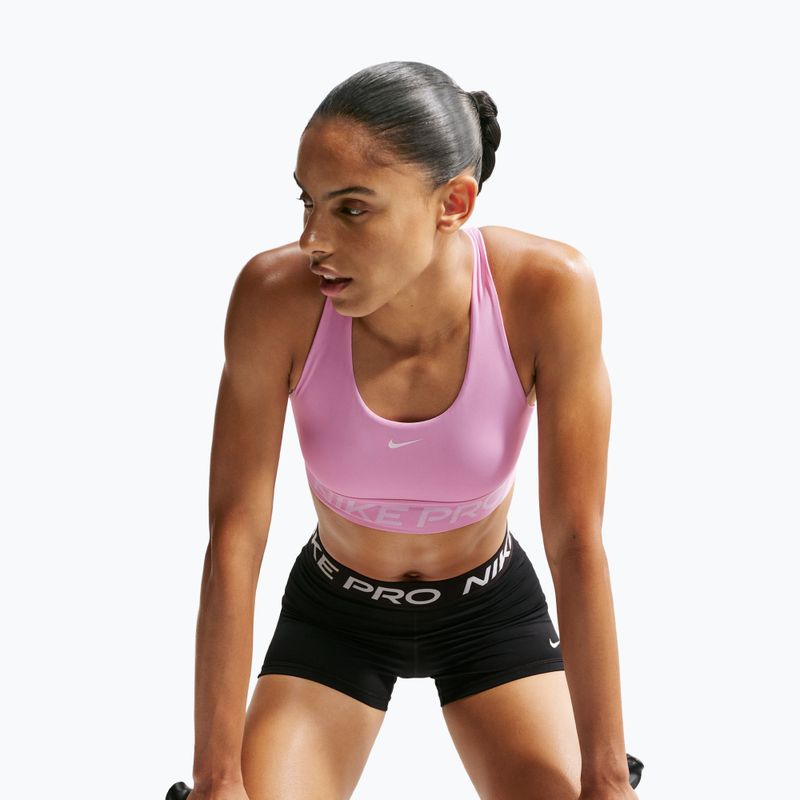 Бюстгальтер для тренувань Nike Pro 365 pink rise/white 5