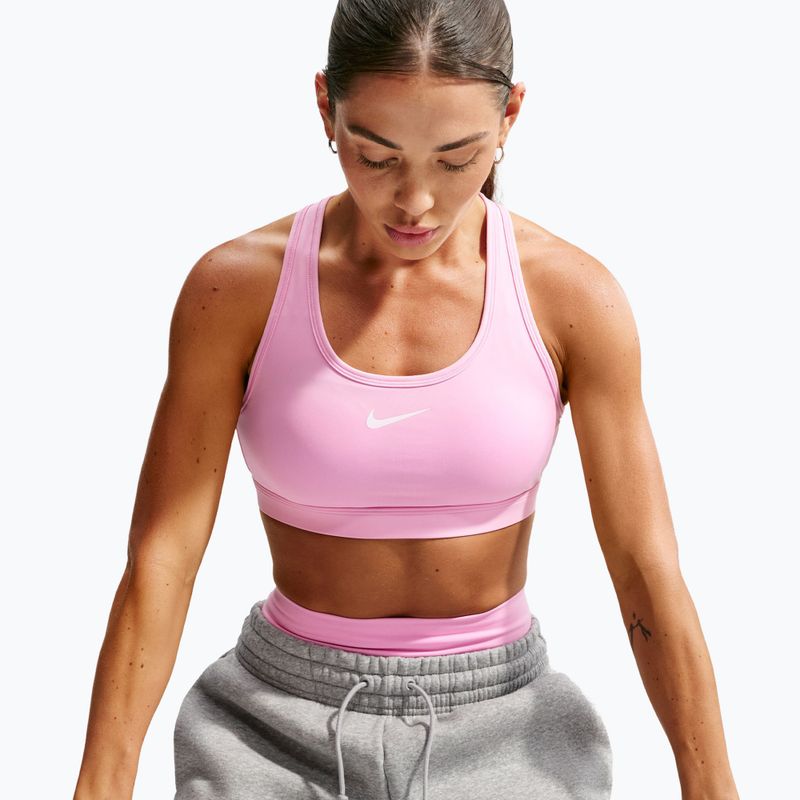 Бюстгальтер для тренувань Nike Swoosh pink rise/white 4