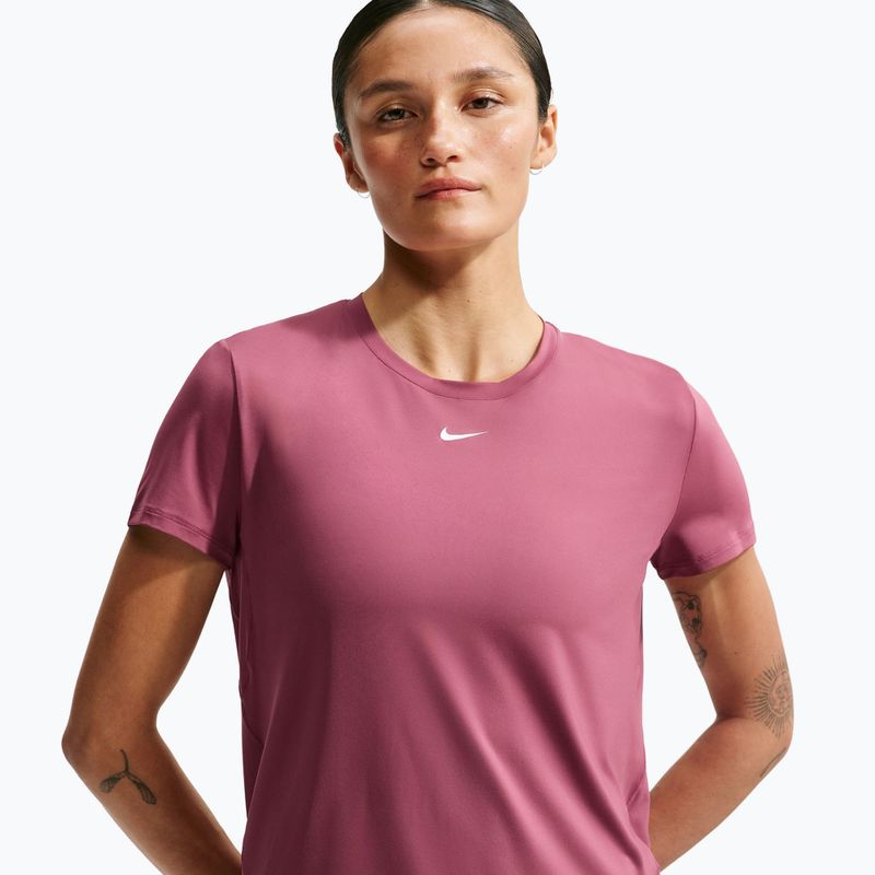 Футболка для тренувань жіноча Nike One Classic pink smoke/white 4
