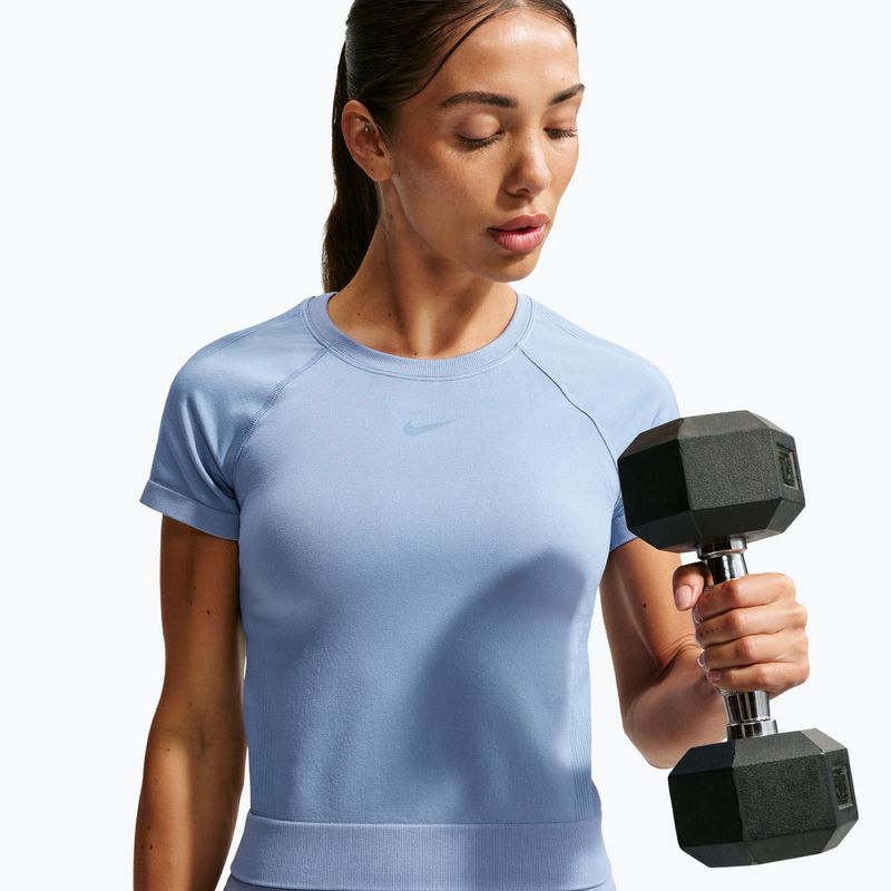 Футболка для тренувань жіноча Nike Pro Seamless work blue 5