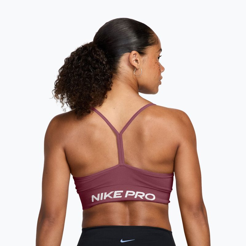 Бюстгальтер для тренувань Nike Pro Seamless pink smoke/white 2