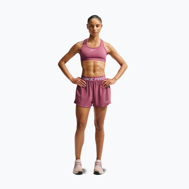 Шорти для тренувань жіночі Nike Pro pink smoke/white 7