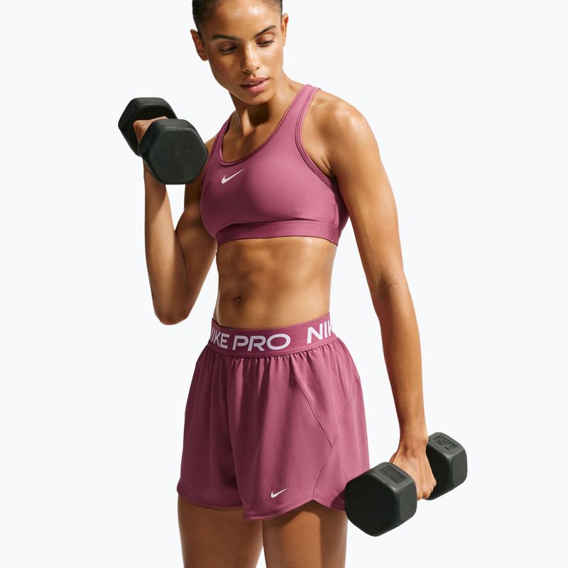 Шорти для тренувань жіночі Nike Pro pink smoke/white 4
