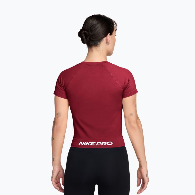 Футболка для тренувань жіноча Nike Pro Seamless tough red/white 2