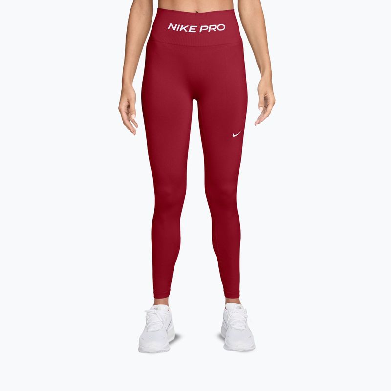 Легінси жіночі Nike Pro Seamless tough red/white