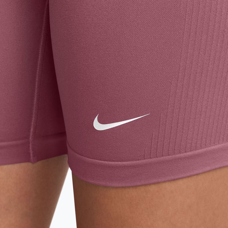 Шорти для тренувань жіночі Nike Pro Seamless pink smoke/white 4