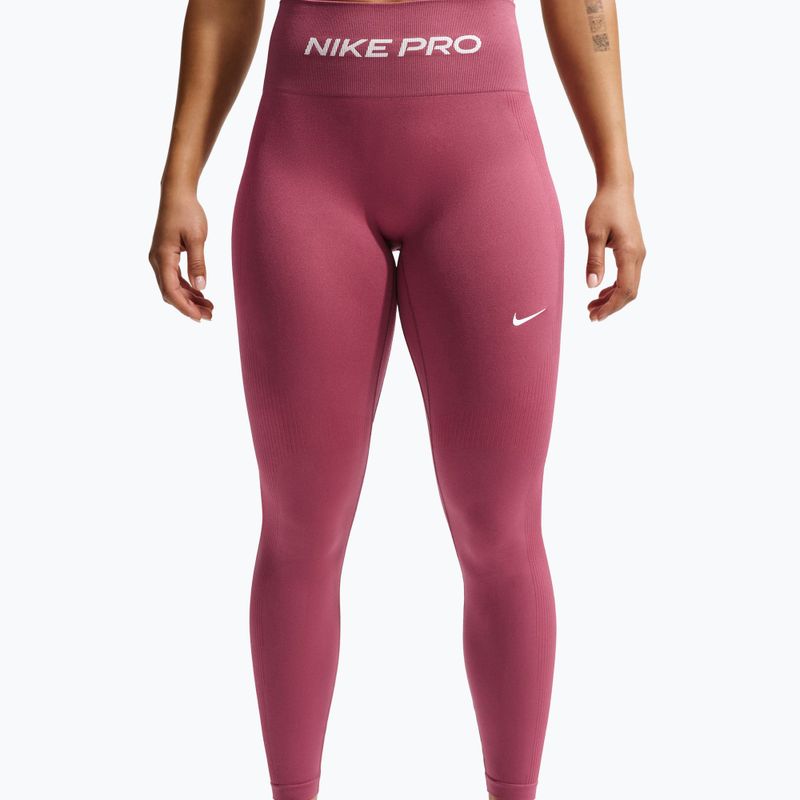 Легінси жіночі Nike Pro Seamless pink smoke/white