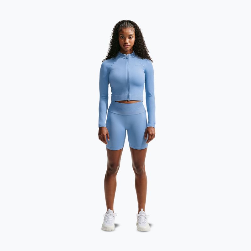 Кофта тренувальна жіноча Nike Pro Seamless work blue 2