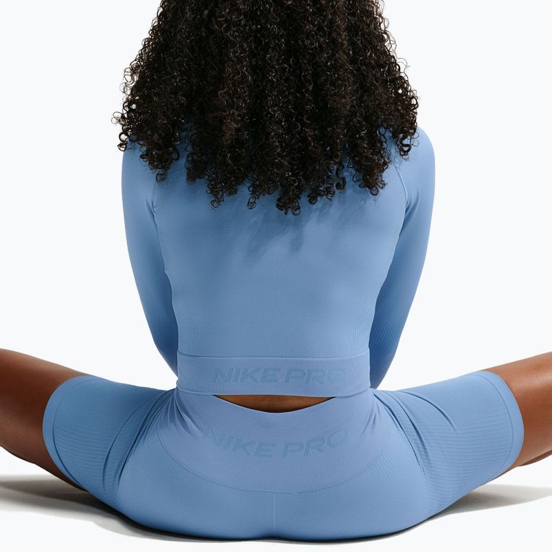 Кофта тренувальна жіноча Nike Pro Seamless work blue 4