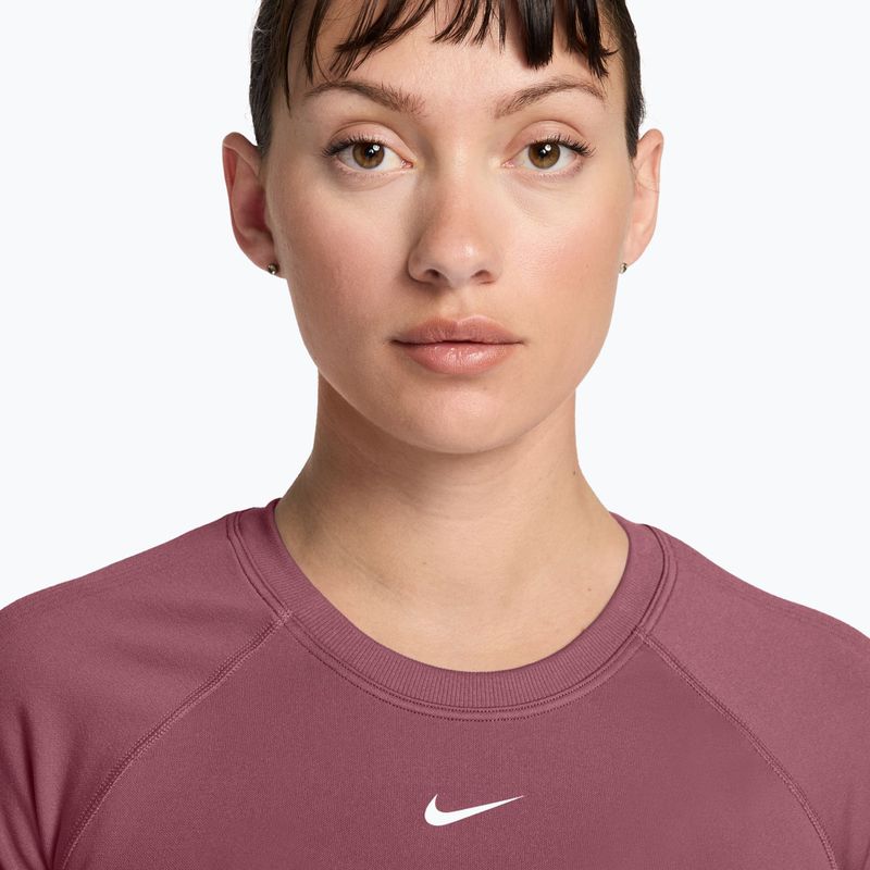 Футболка для тренувань жіноча Nike Pro Seamless pink smoke/white 3
