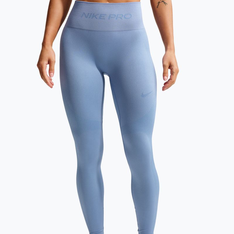 Легінси жіночі Nike Pro Seamless work blue 3