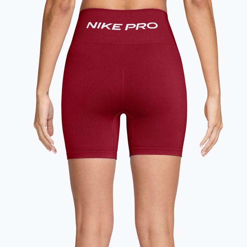 Шорти для тренувань жіночі Nike Pro Seamless tough red/white 2