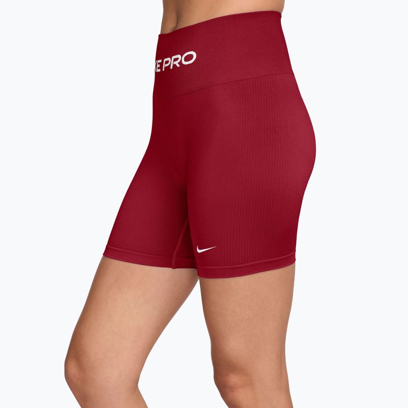 Шорти для тренувань жіночі Nike Pro Seamless tough red/white 3