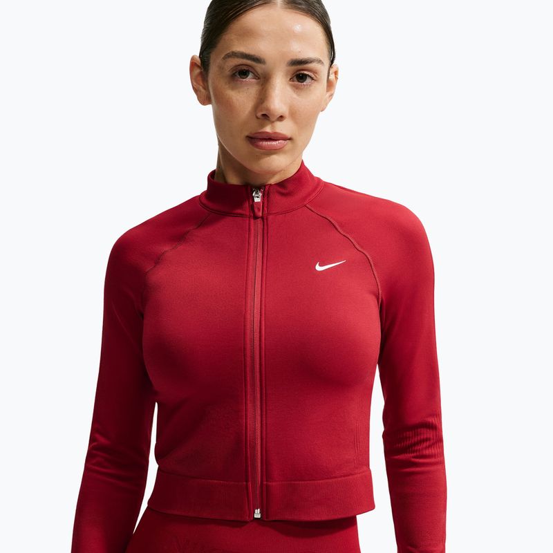 Кофта тренувальна жіноча Nike Pro Seamless tough red/white 4