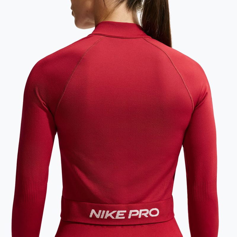 Кофта тренувальна жіноча Nike Pro Seamless tough red/white 5