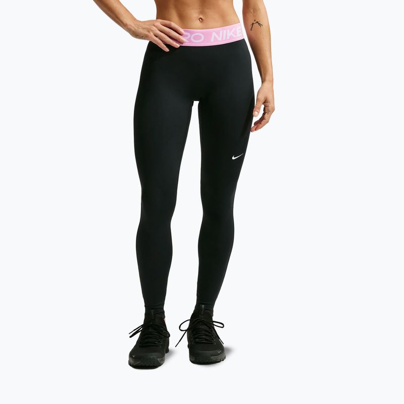 Легінси жіночі Nike Pro black/pink rise/white 7