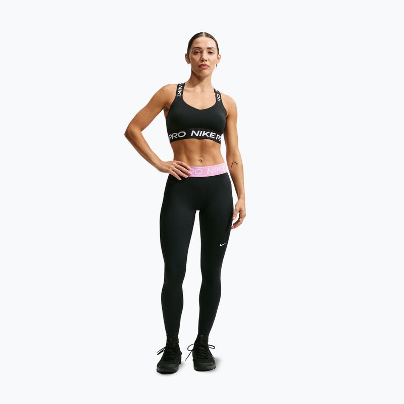 Легінси жіночі Nike Pro black/pink rise/white 2