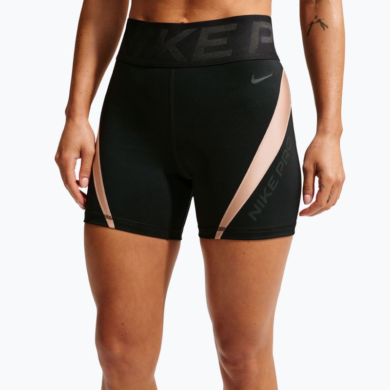 Шорти для тренувань жіночі Nike Pro Sculpt black/linen/black/black 4