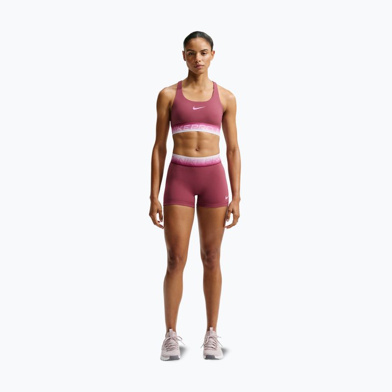 Шорти для тренувань жіночі Nike Pro pink smoke/bleached lilac 2