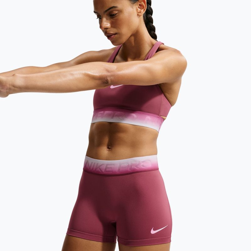 Шорти для тренувань жіночі Nike Pro pink smoke/bleached lilac 4