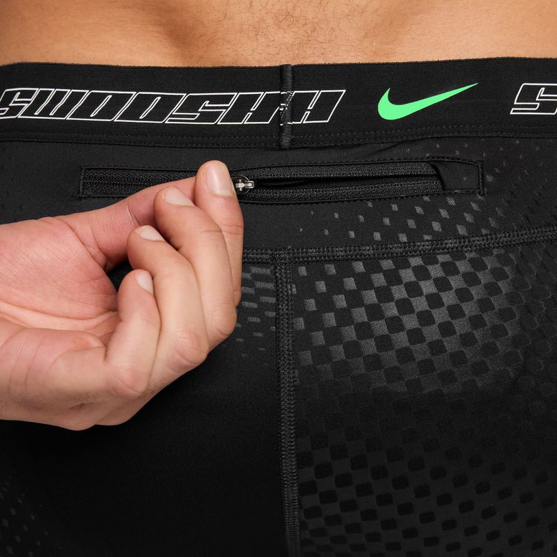 Шорти для бігу чоловічі Nike Stride black/illusion green 4
