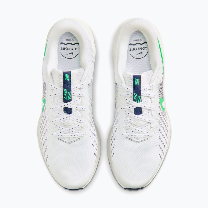 Кросівки для бігу чоловічі Nike Run Defy White/Midnight Navy/Green Spark 5