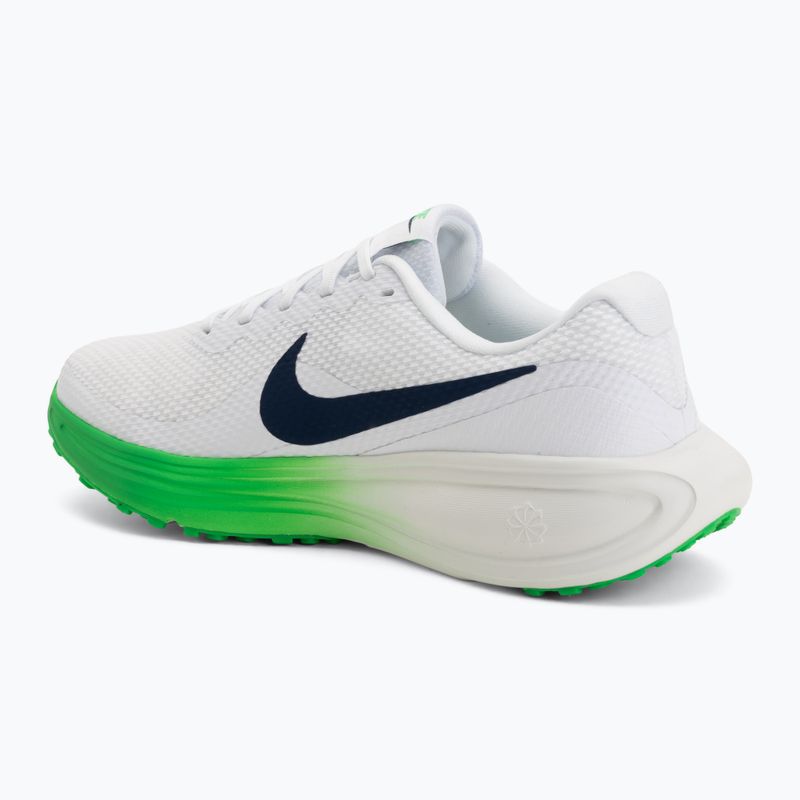 Кросівки для бігу чоловічі Nike Revolution 8 white/green spark/midnight navy 3