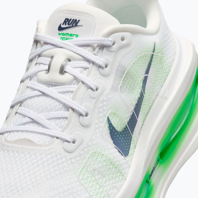 Кросівки для бігу чоловічі Nike Vomero Premium white/green spark/midnight navy 7