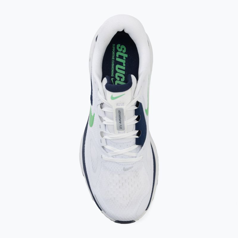 Кросівки для бігу чоловічі Nike Structure Plus white/midnight navy/green spark 5