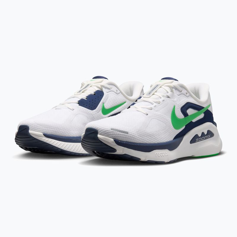 Кросівки для бігу чоловічі Nike Structure Plus white/midnight navy/green spark 3