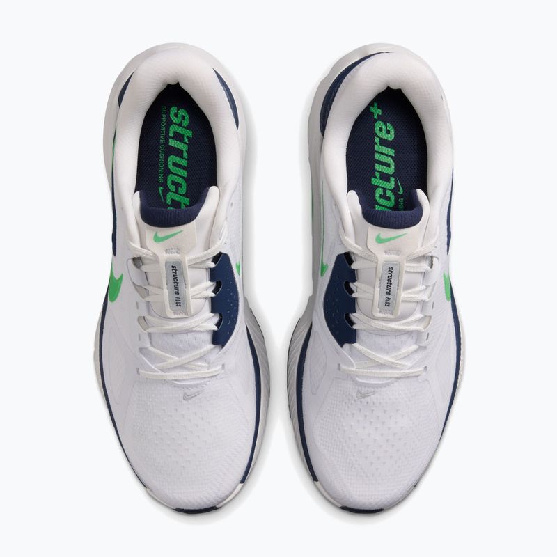 Кросівки для бігу чоловічі Nike Structure Plus white/midnight navy/green spark 5