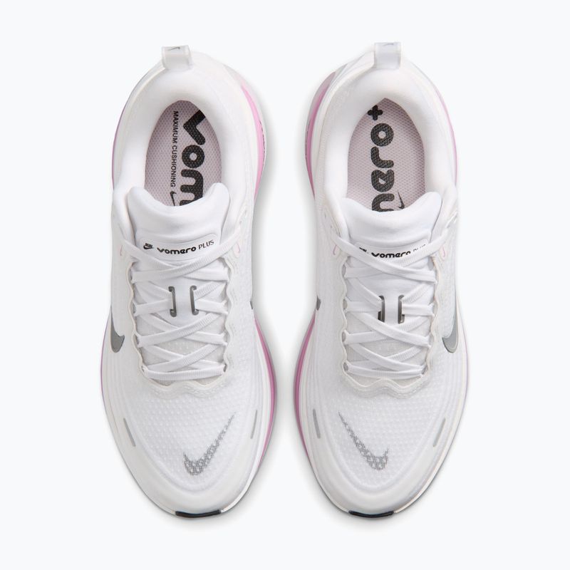 Кросівки для бігу жіночі Nike Vomero Plus white/bleached lilac/metallic silver 5