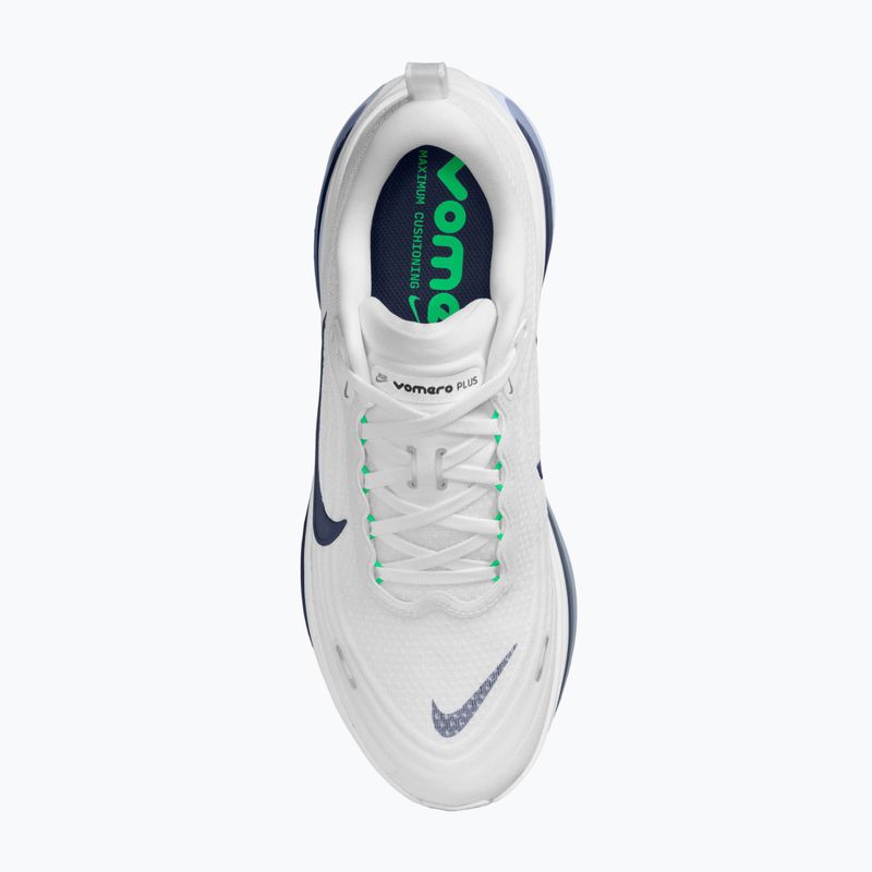 Кросівки для бігу чоловічі Nike Vomero Plus white/green spark/midnight navy 4