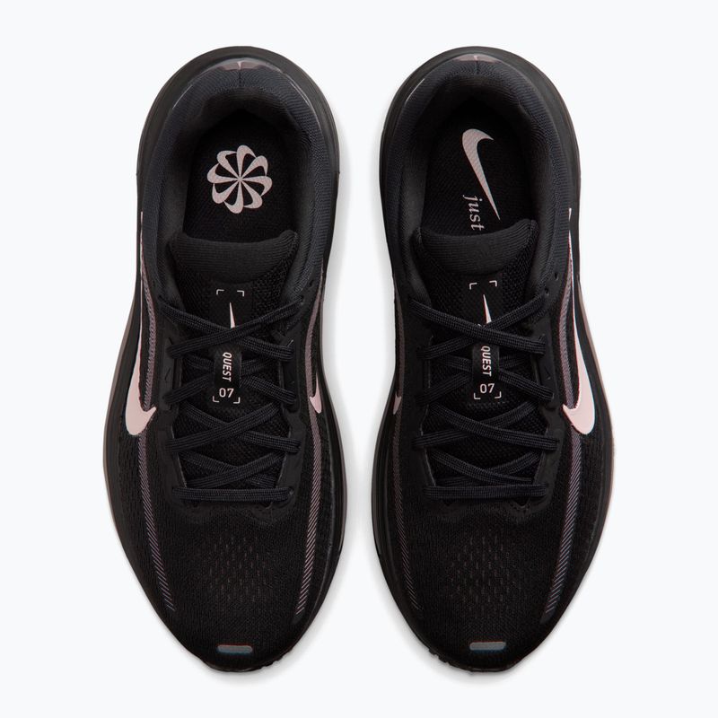 Кросівки для бігу жіночі Nike Quest 7 black/taupe haze/silt red 5