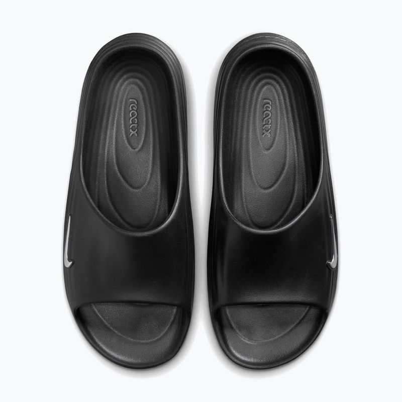 Шльопанці чоловічі Nike ReactX Rejuven8 black/gamma blue/metallic silver 4