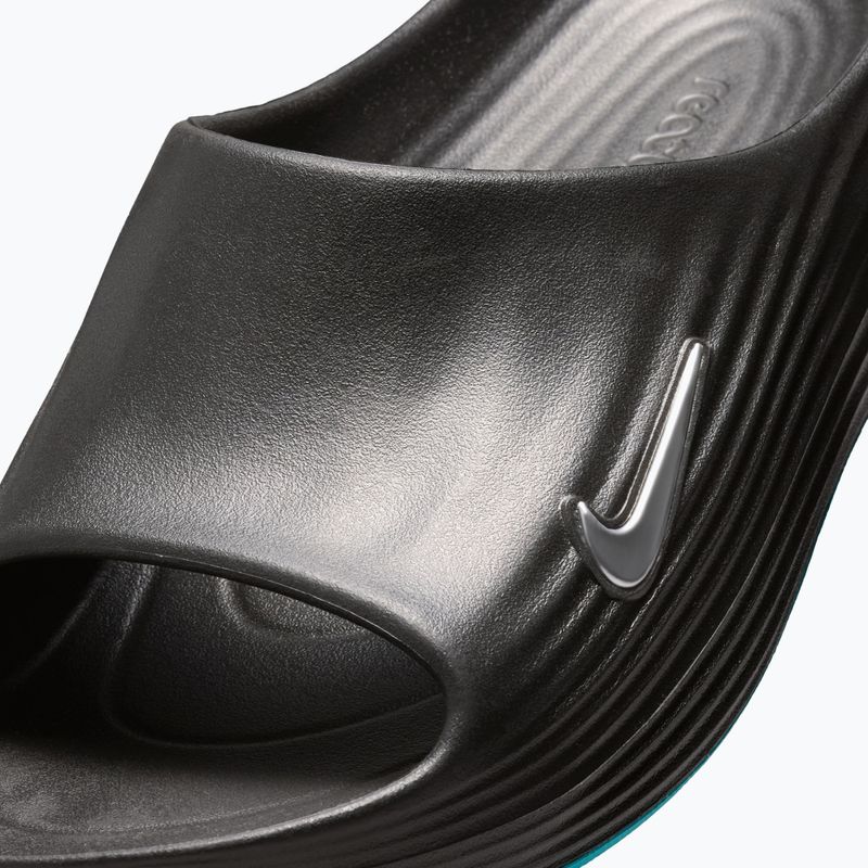 Шльопанці чоловічі Nike ReactX Rejuven8 black/gamma blue/metallic silver 5