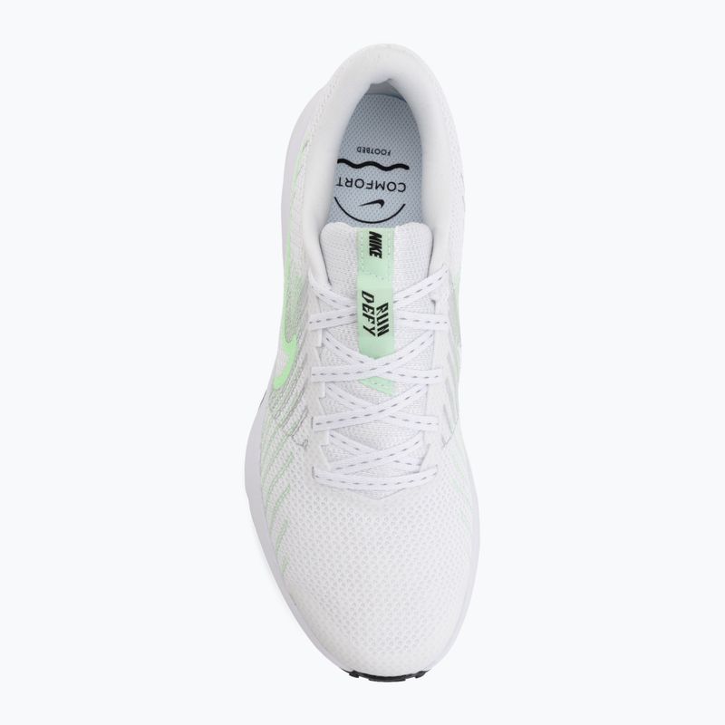 Кросівки для бігу жіночі Nike Run Defy white/cucumber calm/black/illusion green 5