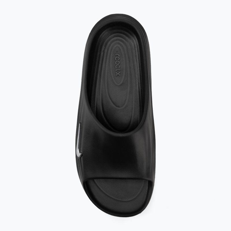Шльопанці чоловічі Nike ReactX Rejuven8 black/gamma blue/metallic silver 5