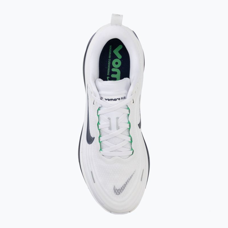 Кросівки для бігу чоловічі Nike Vomero Plus white/green spark/midnight navy 5